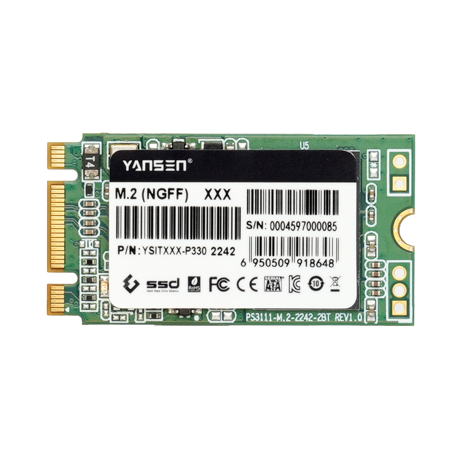 YSITXXX-P330 m.2 SATA 2242工控级固态硬盘